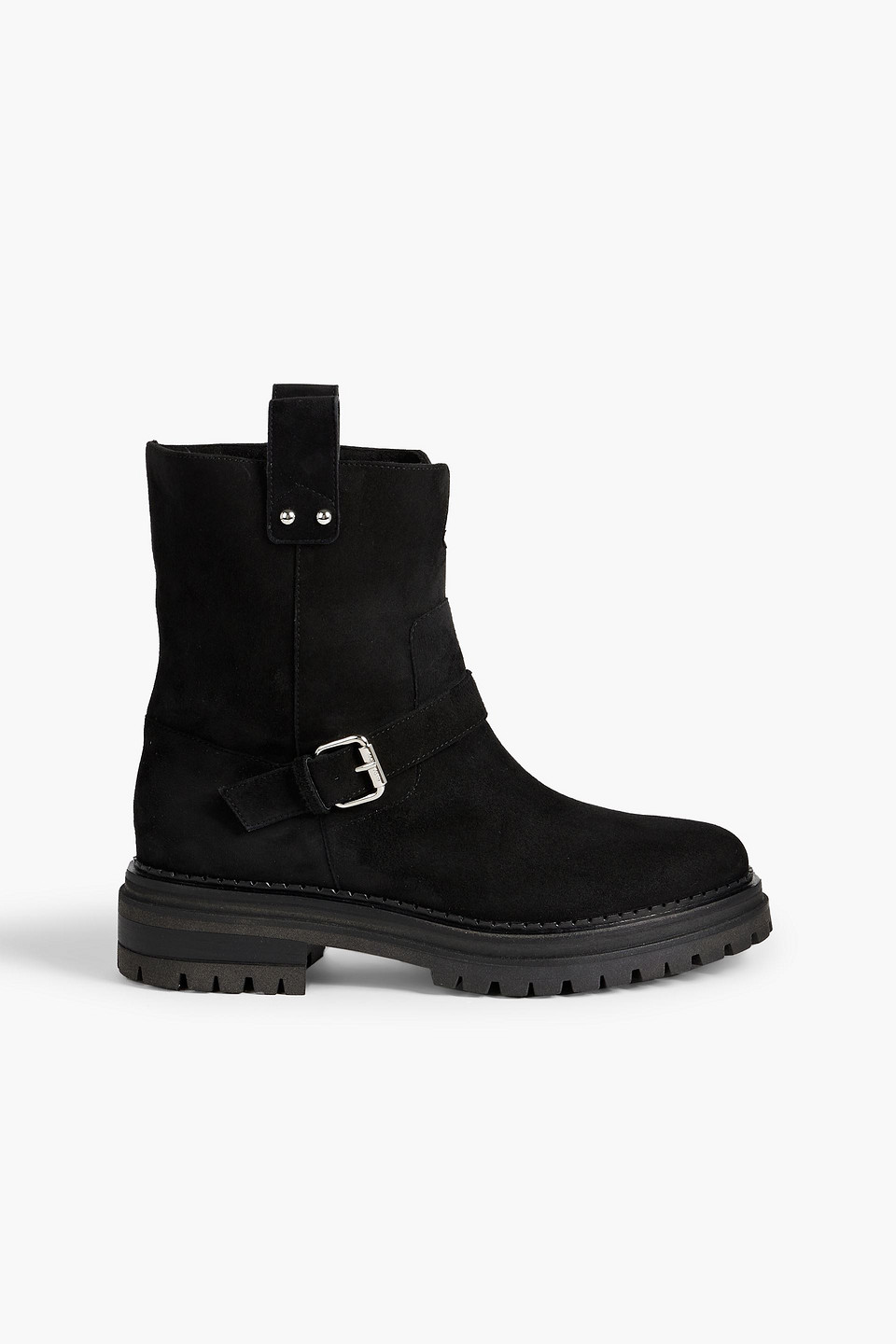 【Sergio Rossi】Motor Bootie 015 Sergio Rossi Motor 015 Printed Suede Ankle Boots In Black