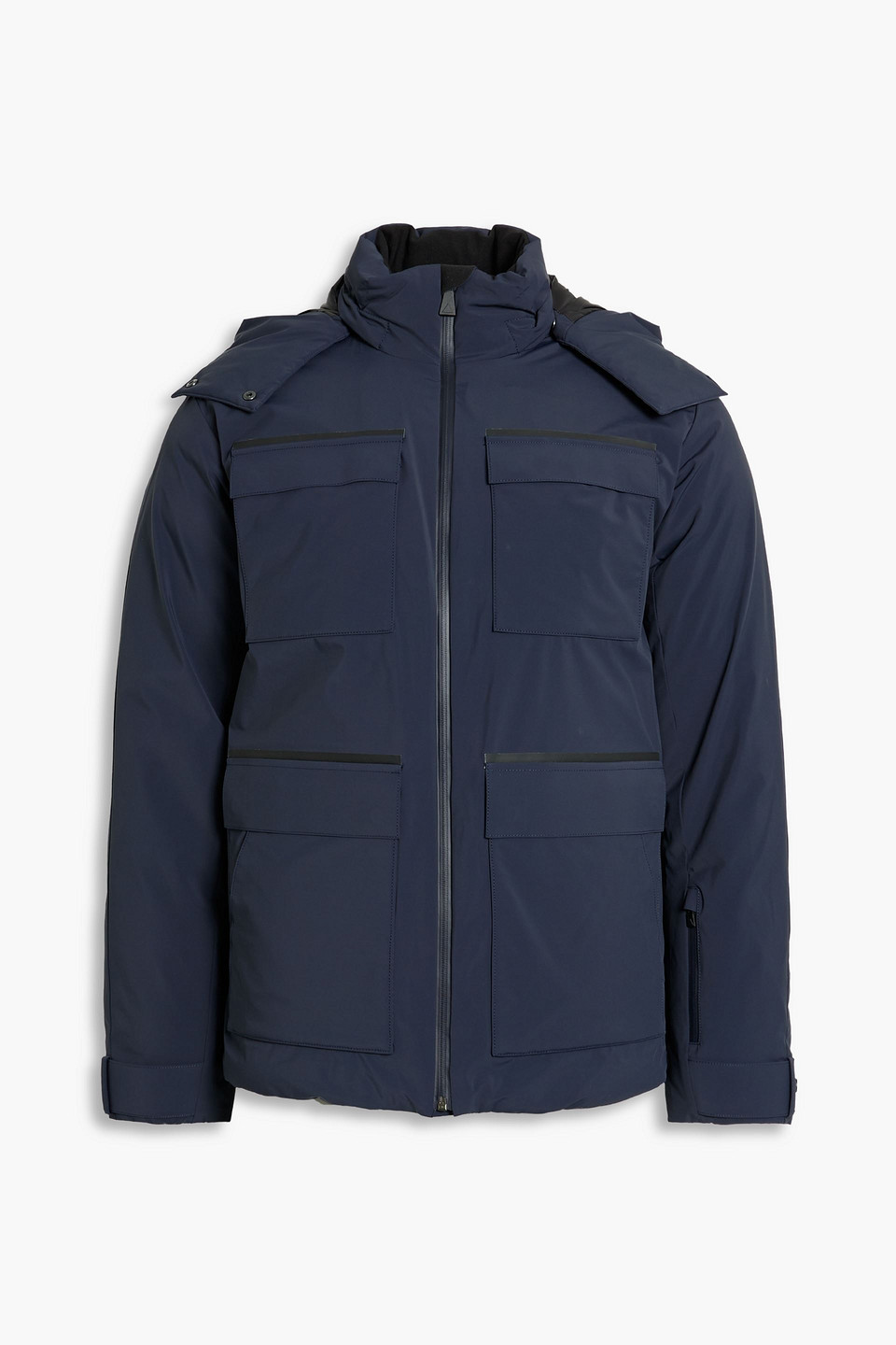 Aztech Hurricane Quilted Down Hooded Parka In Midnight Blue