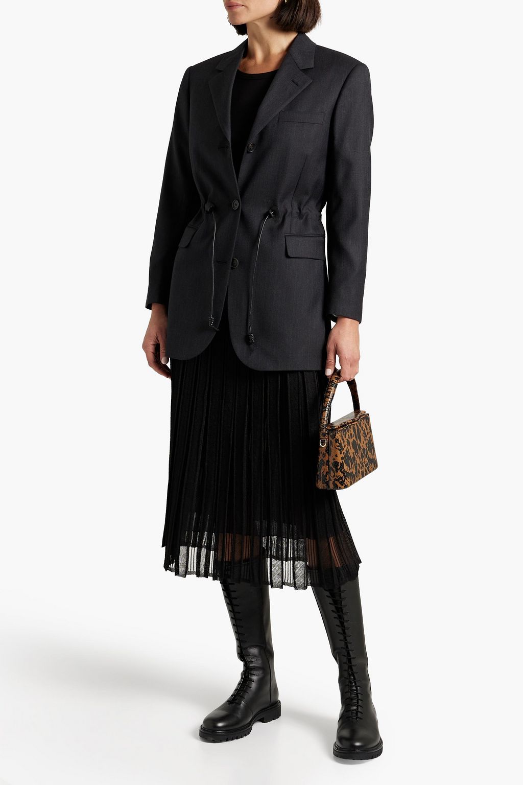 FERRAGAMO Pinstriped wool-twill blazer