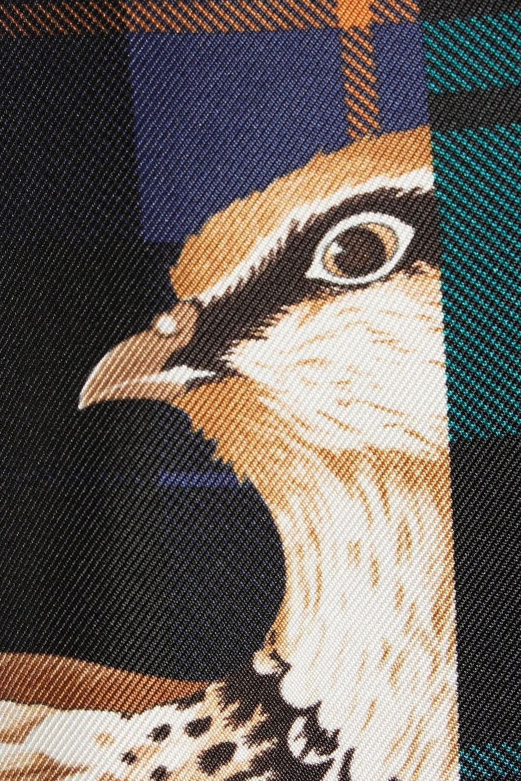 FERRAGAMO Printed silk-twill skirt