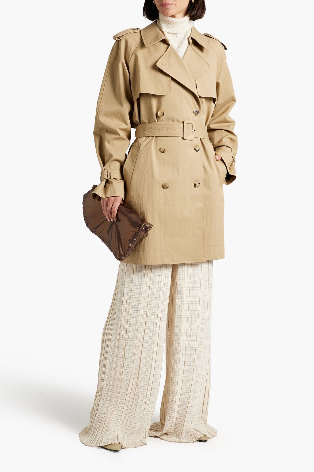CO Double-breasted cotton-blend trench coat
