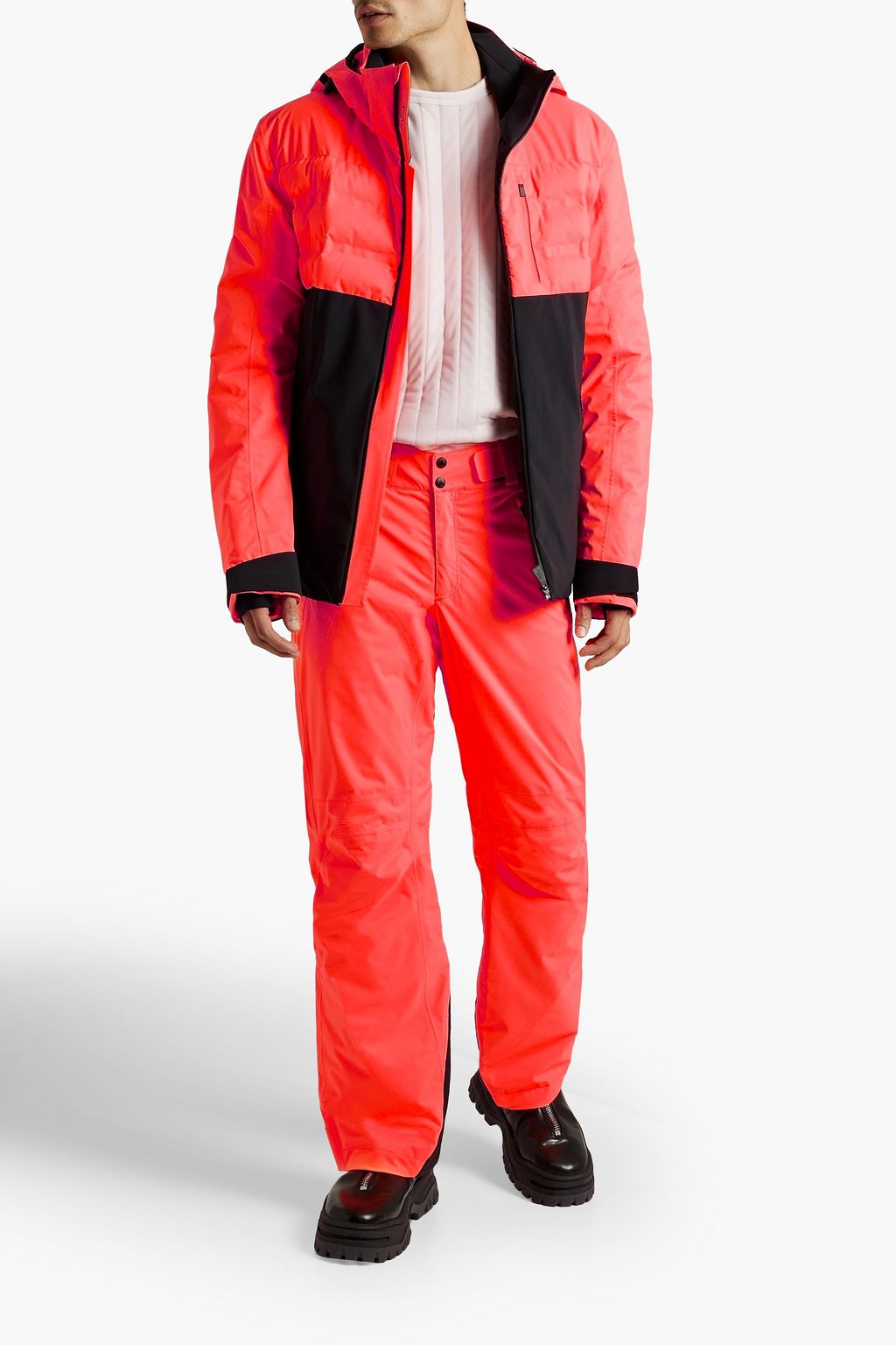 AZTECH MOUNTAIN Ajax quilted color-block hooded ski jacket
