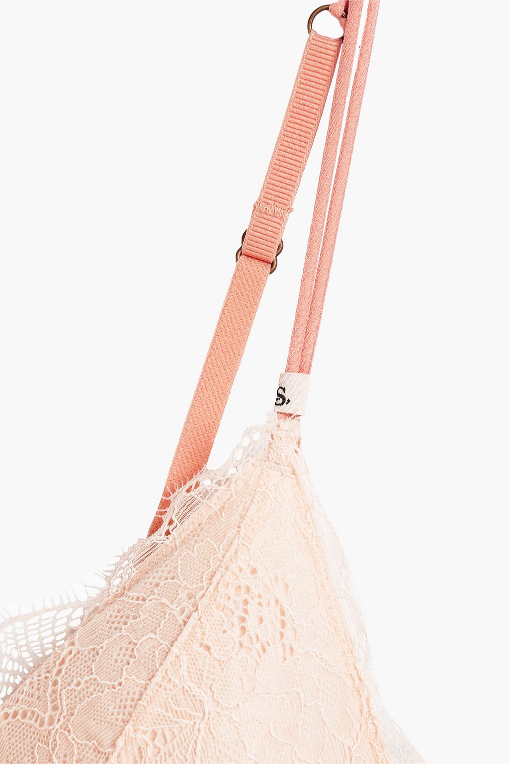 LOVE STORIES Hazel printed crepe de chine and corded lace triangle bra