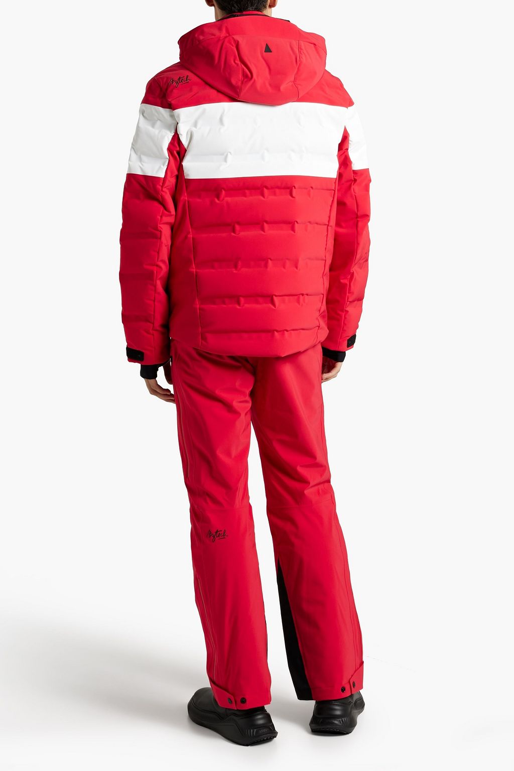 AZTECH MOUNTAIN Nuke quilted wool-blend twill-paneled hooded down ski jacket