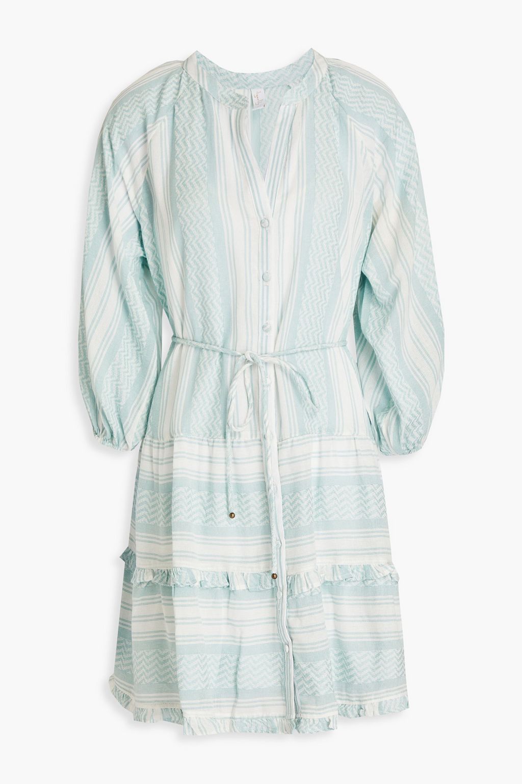 TIGERLILY Okimi Charley ruffled cottonjacquard mini dress Sale up to 70 off THE