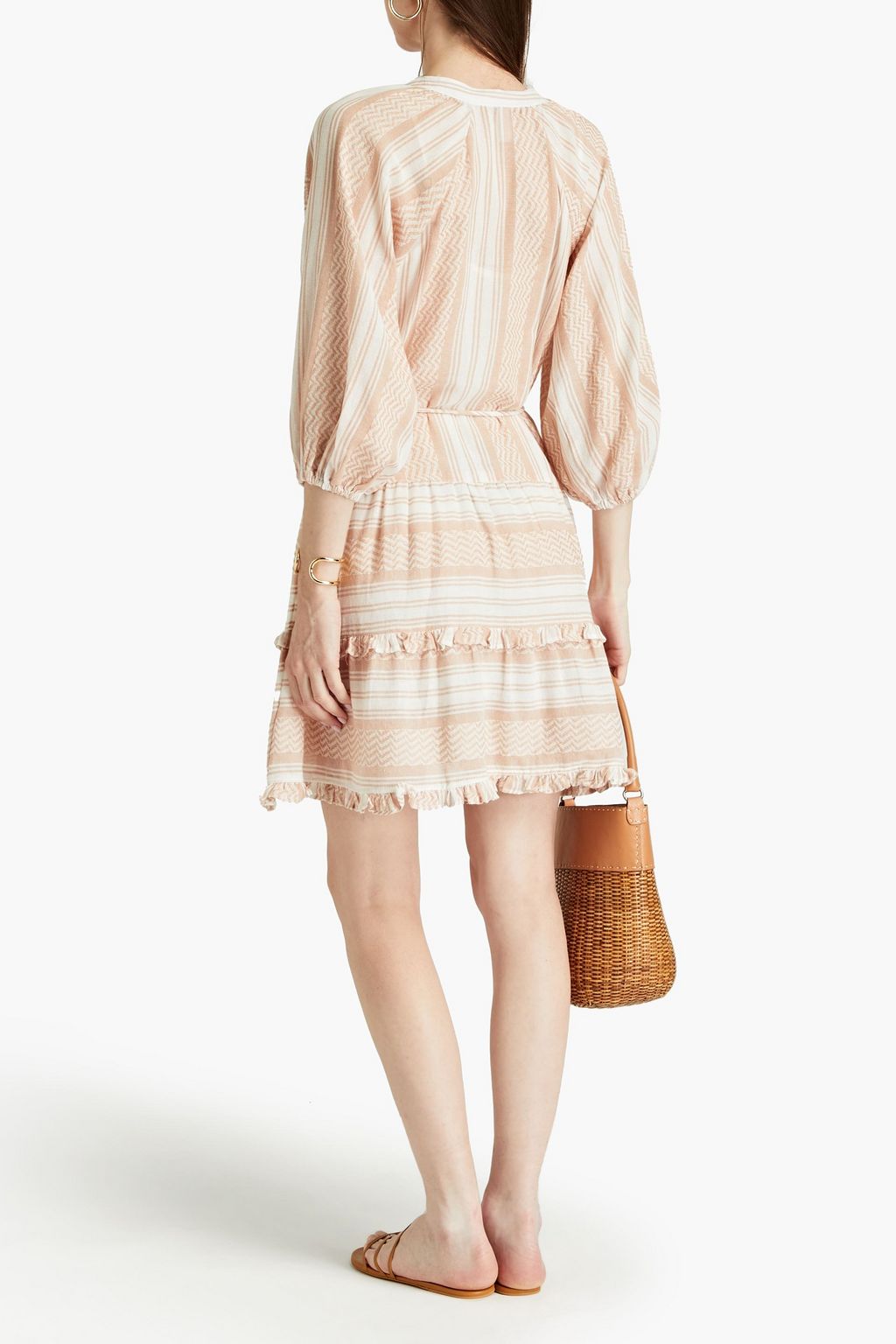 TIGERLILY Okimi Charley ruffled cotton-jacquard mini dress