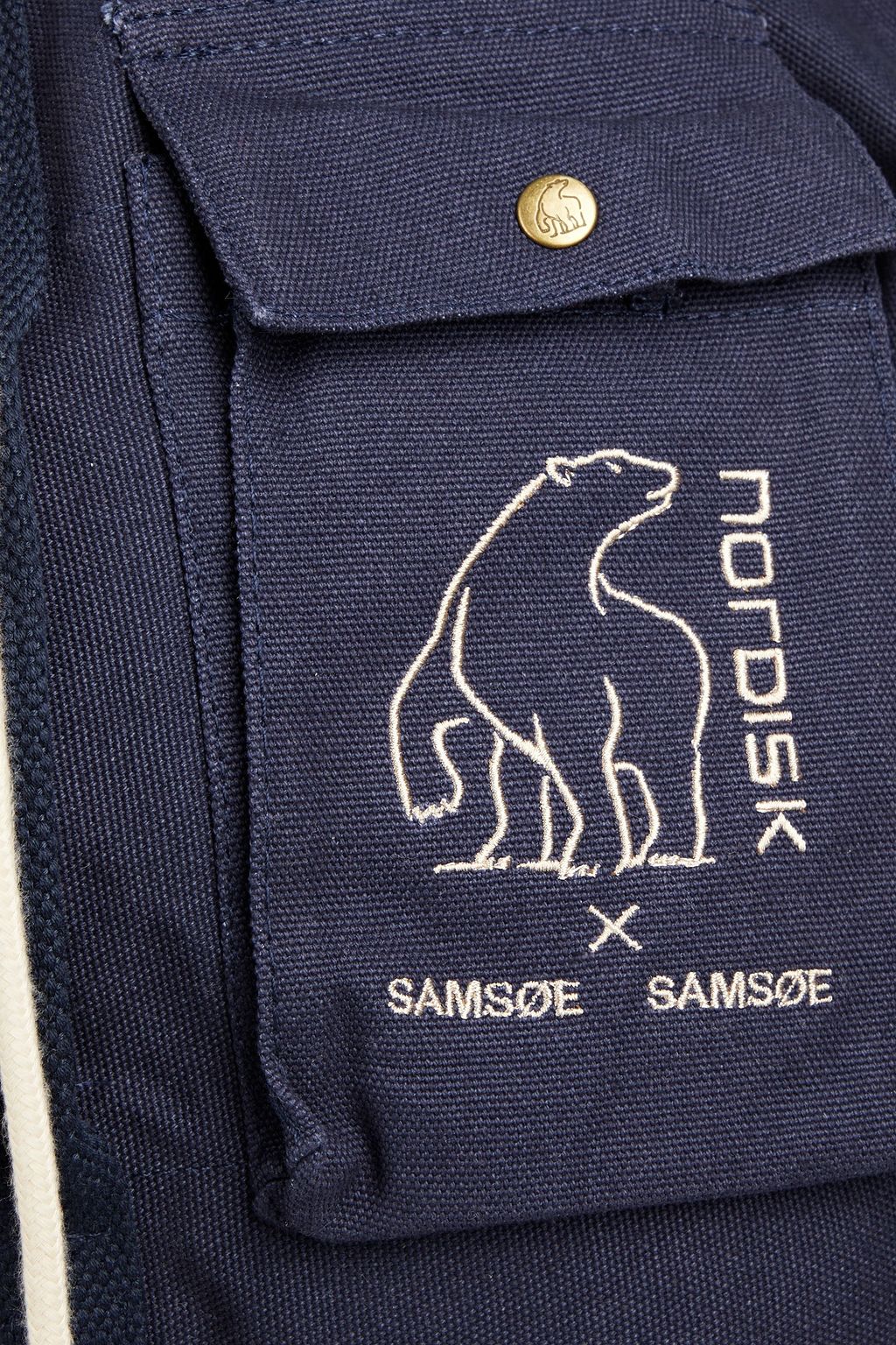 SAMSØE Φ SAMSØE Jackie embroidered cotton-canvas backpack