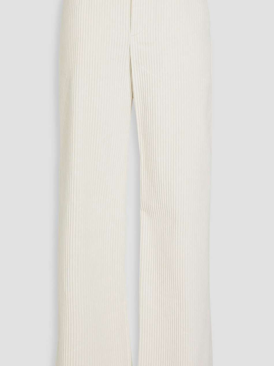 cotton-corduroy wide-leg pants