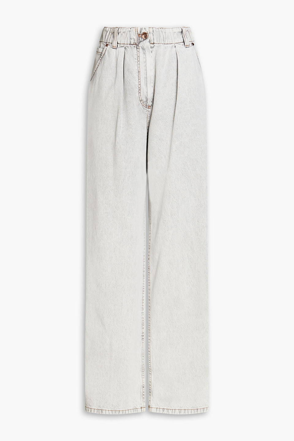 BRUNELLO CUCINELLI PLEATED HIGH-RISE WIDE-LEG JEANS