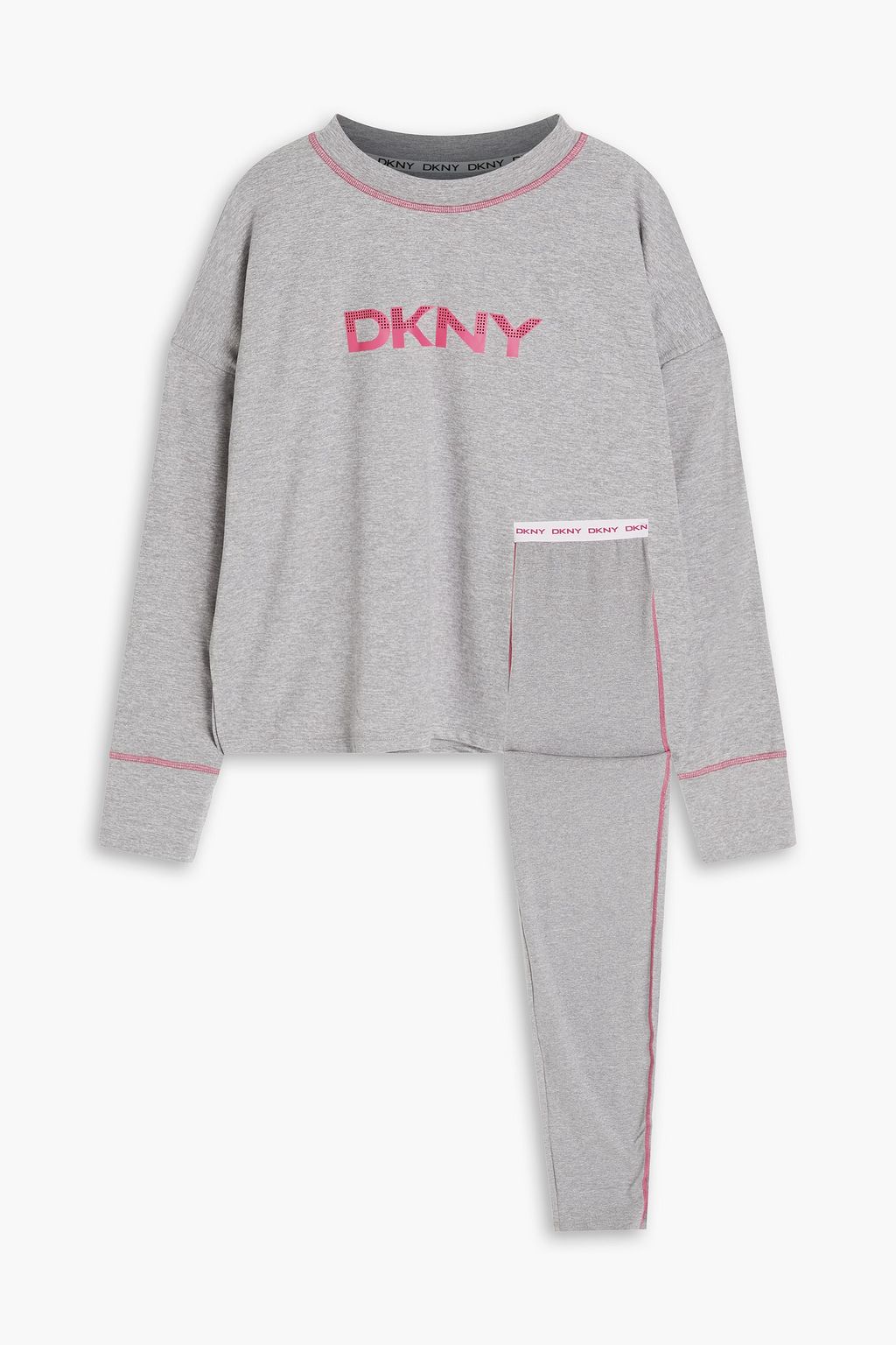 DKNY M lange printed stretch jersey pajama set THE OUTNET