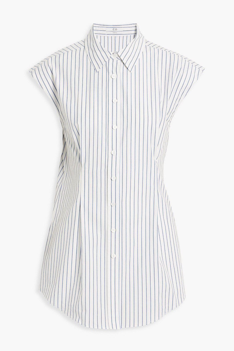 Co Striped Tton-poplin Shirt In Light Blue