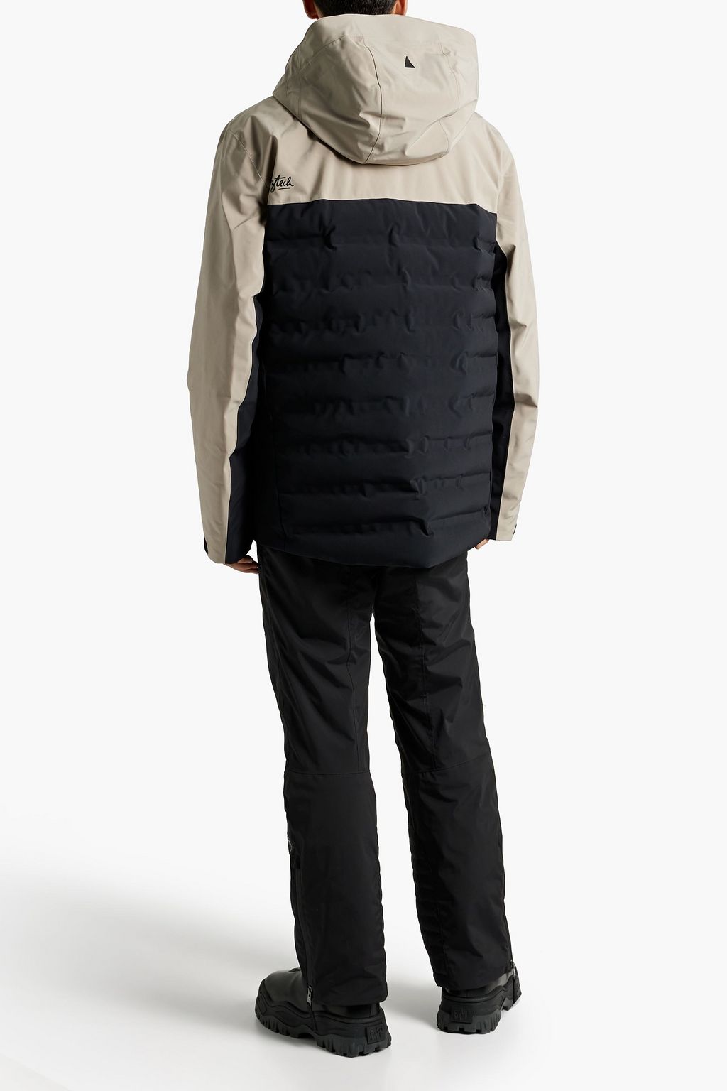 AZTECH Two-tone quilted hooded ski jacket