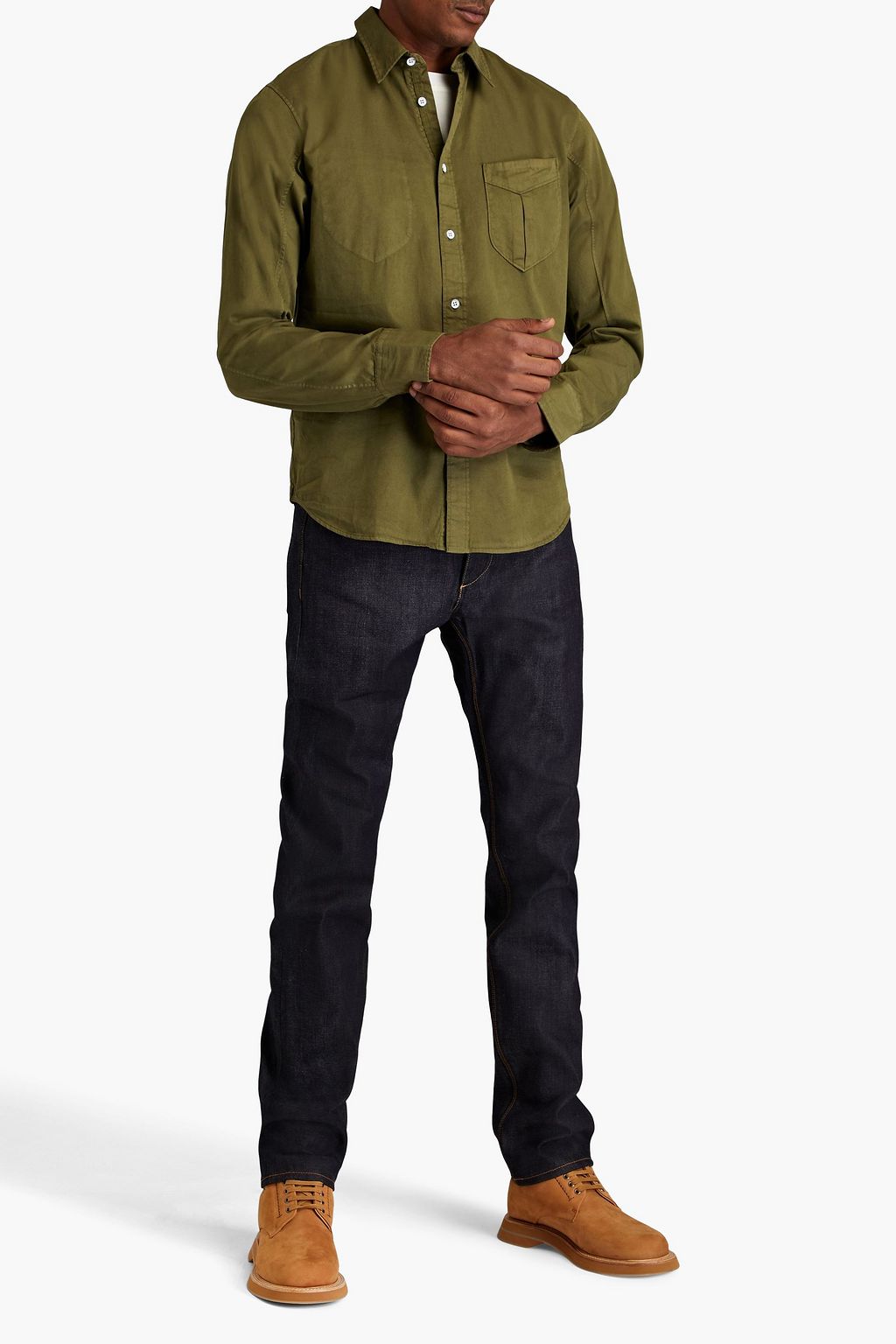 RAG & BONE Arrow cotton and Lyocell-blend twill shirt