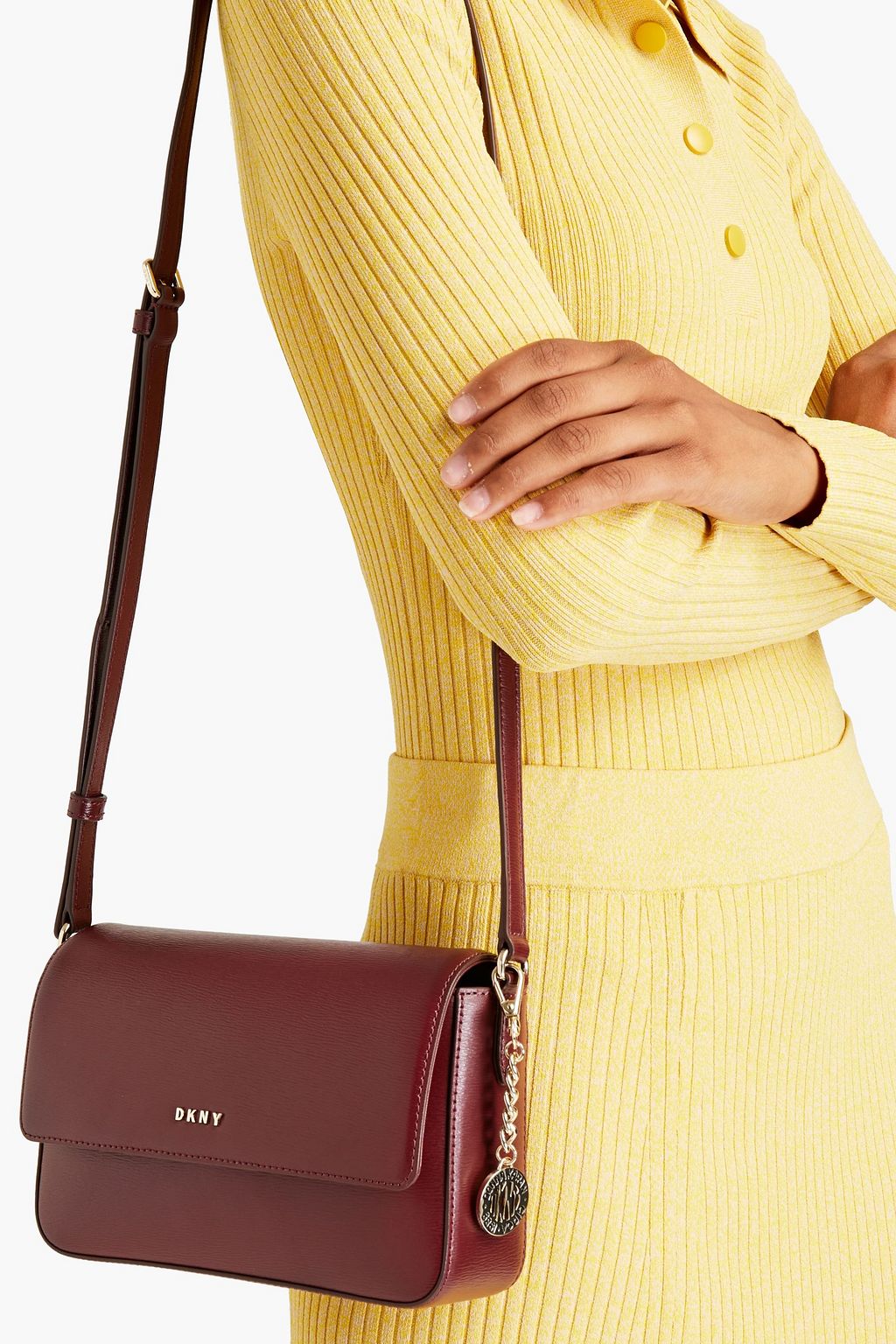 DKNY Bryant texturedleather shoulder bag Sale up to 70 off THE