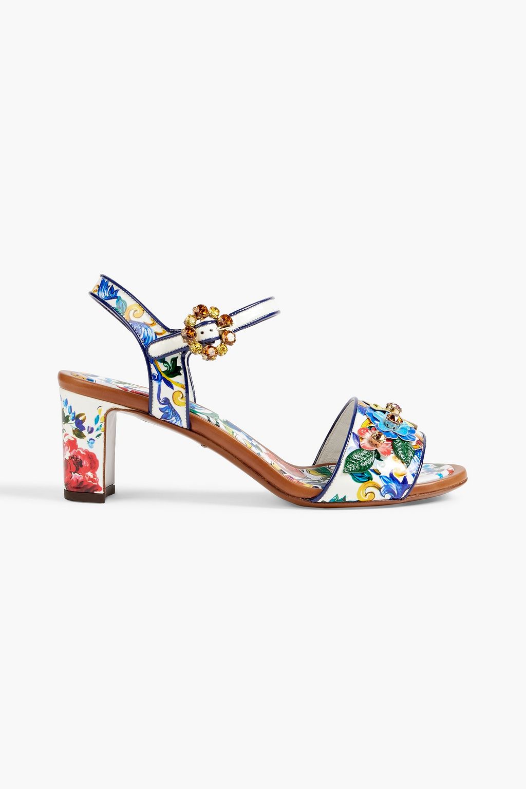 DOLCE & GABBANA Embellished floral-print patent-leather sandals | Sale up to 70% off | THE OUTNET DOLCE & GABBANA Embellished floral-print patent-leather sandals | Sale up to 70% off | THE OUTNET