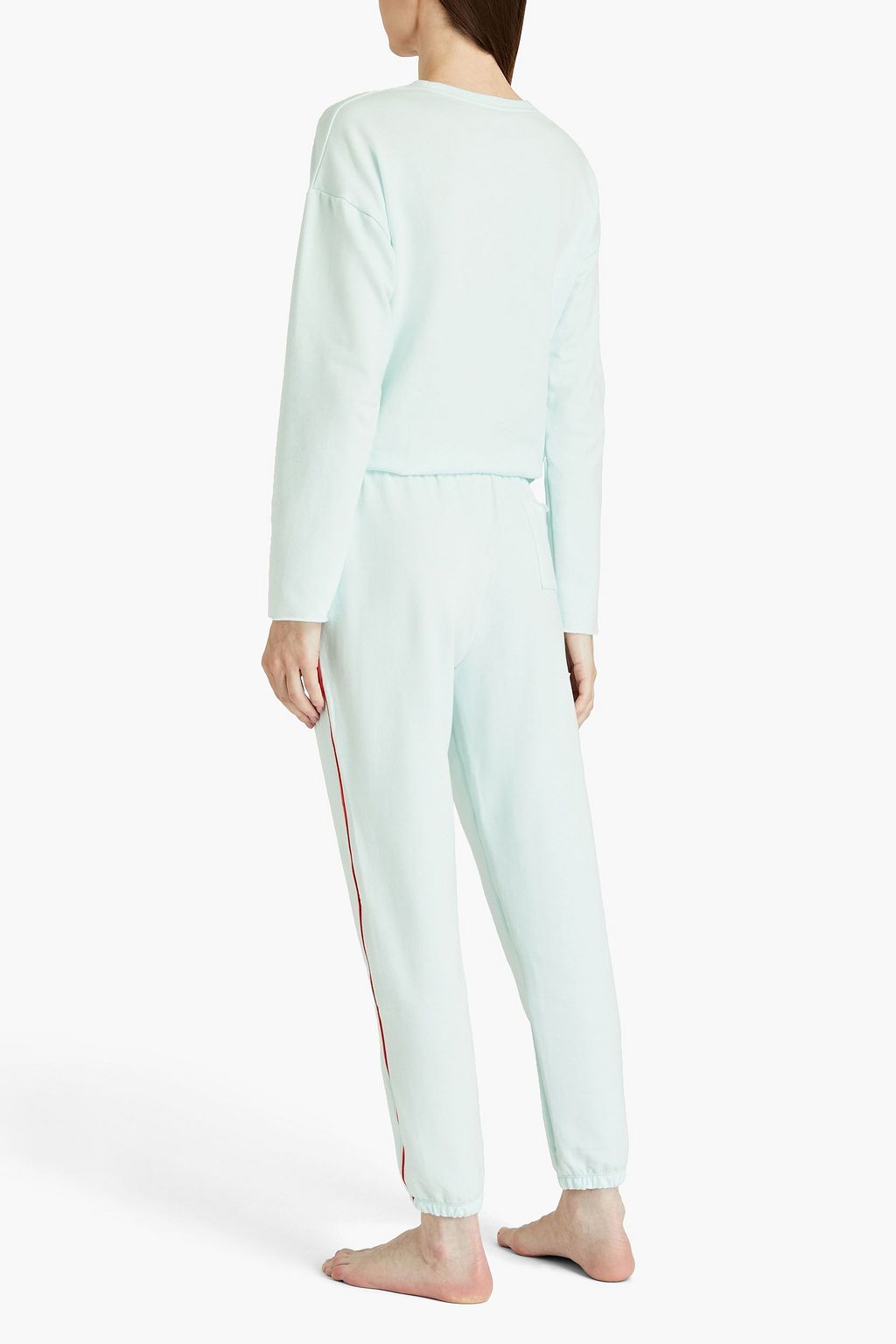 DKNY Appliquéd cotton-blend jersey pajama pants