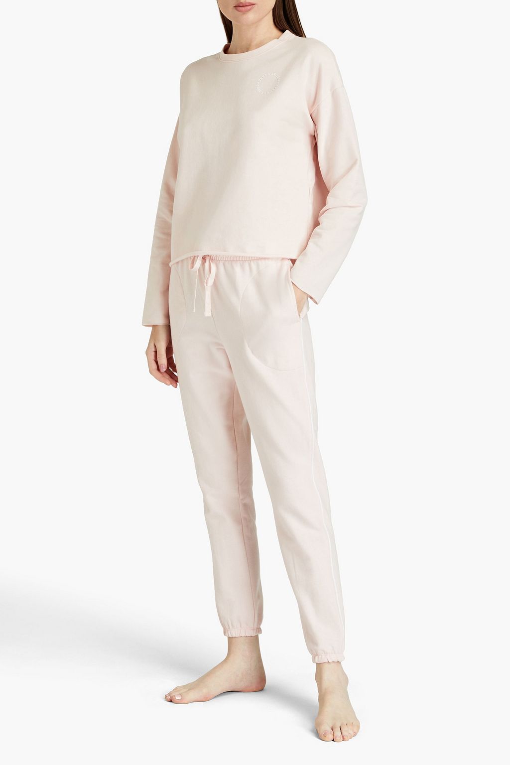 DKNY Pyjama-Hose aus Jersey aus einer Baumwollmischung mit Applikationen