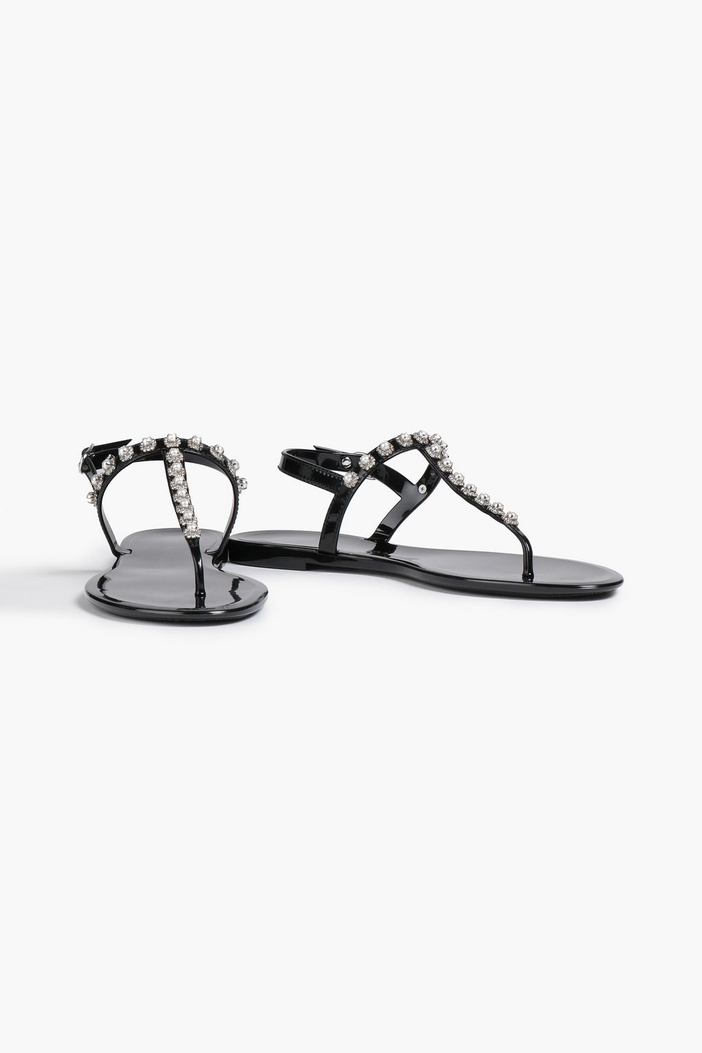 STUART WEITZMAN صندل «غولدي» من مادة PVC مزين بزخارف ومزود بحزام كاحل