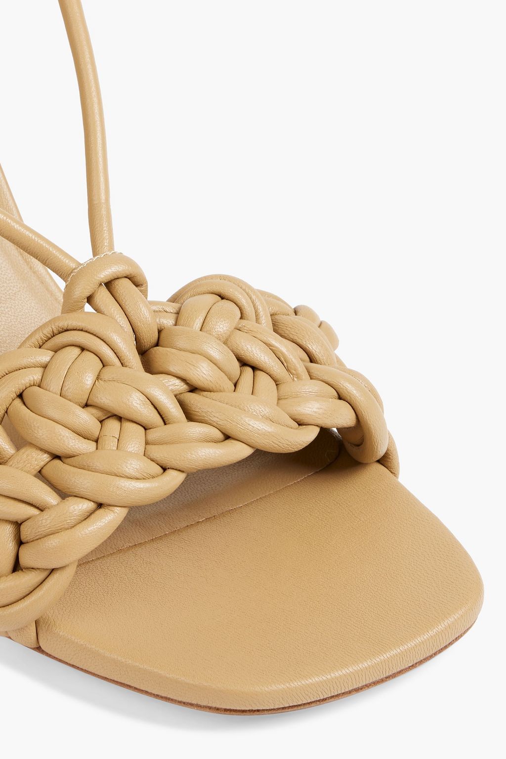 VINCE. Quenelle braided leather slingback sandals