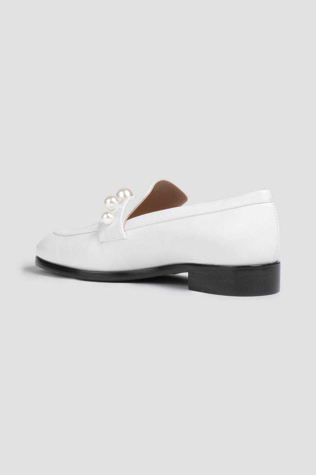 STUART WEITZMAN Goldie embellished leather loafers