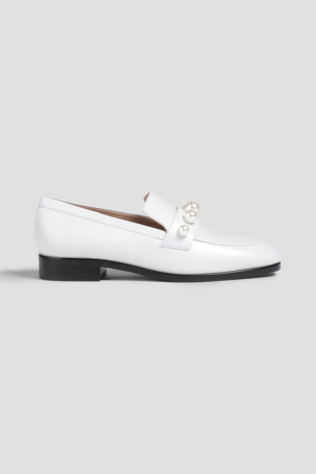 STUART WEITZMAN Goldie embellished leather loafers THE OUTNET
