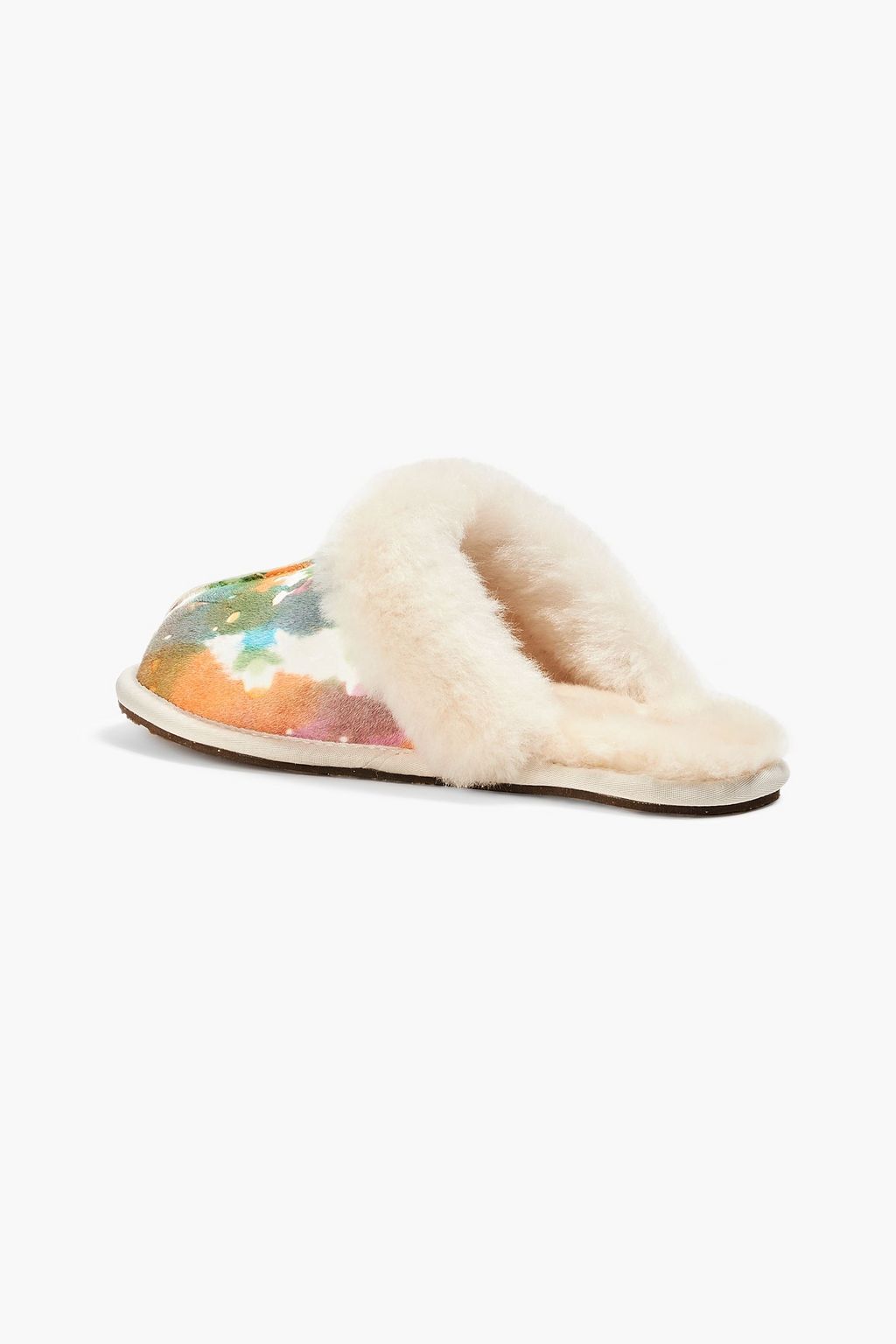 AUSTRALIA LUXE COLLECTIVE Shearling-lined printed calf-hair slippers