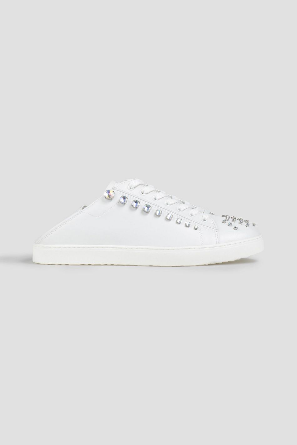 STUART WEITZMAN Goldie crystalembellished leather collapsibleheel