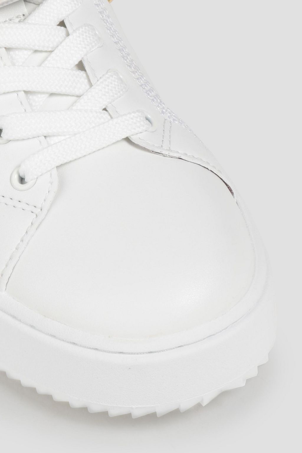 STUART WEITZMAN Embellished leather sneakers