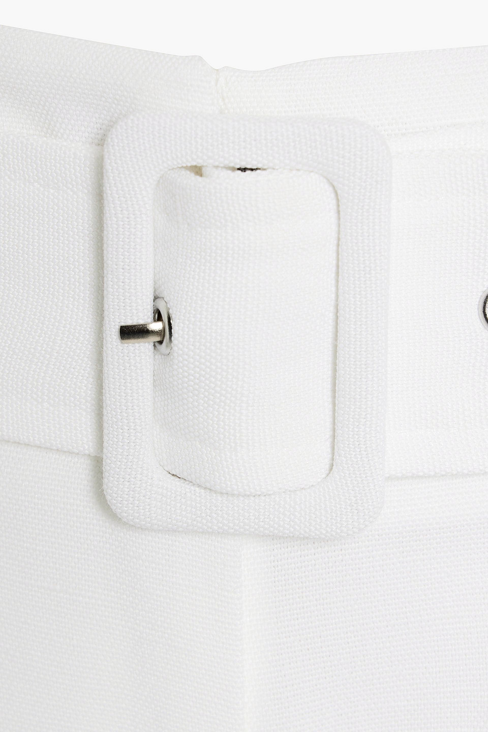 Co Belted Pleated Trouser Shorts In White