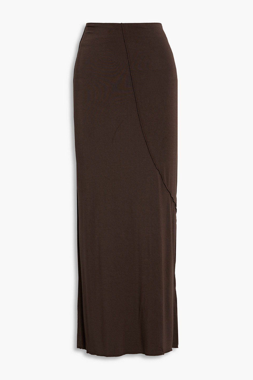 the line by k - vana micro modal-blend jersey maxi skirt - brown - s