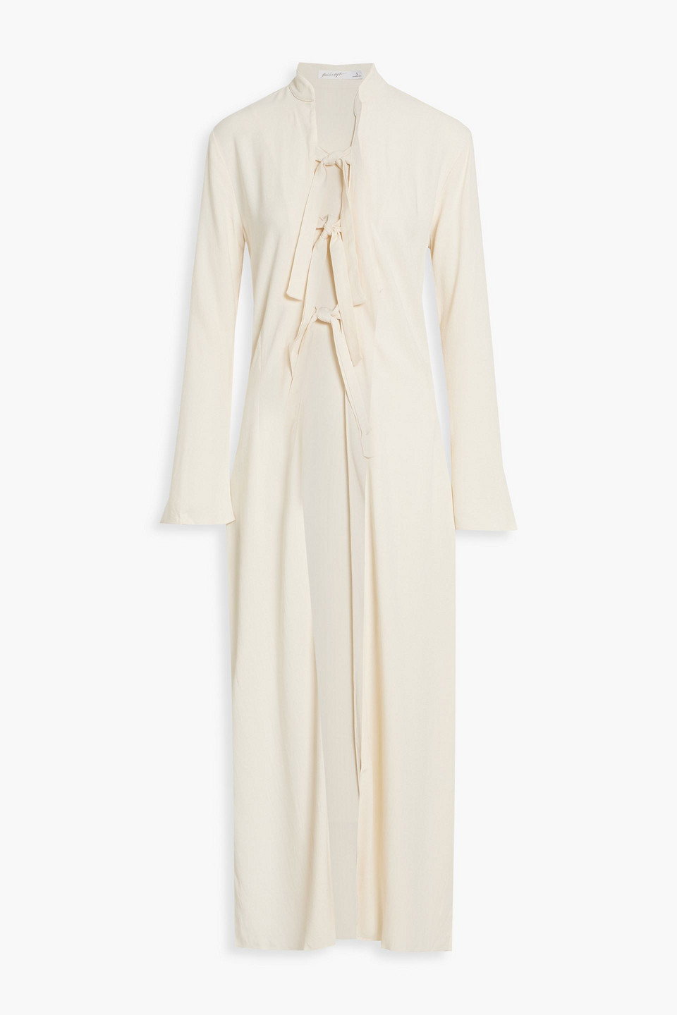 The Line By K Crepe De Chine Jacket In Ecru