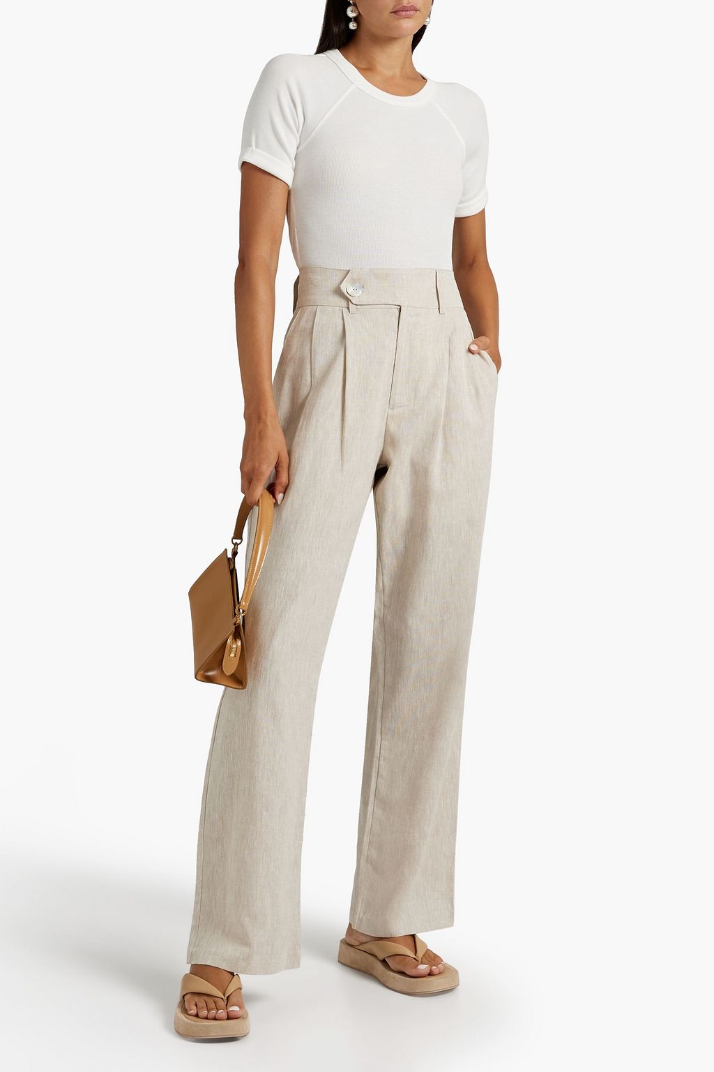 THE LINE BY K Remy open-back ribbed jersey bodysuit