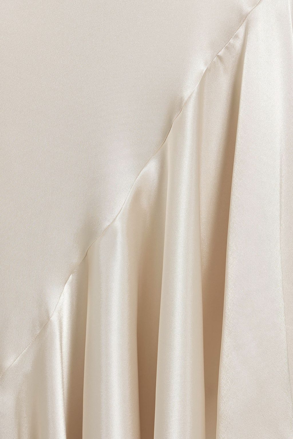 THE LINE BY K Asymmetric ruffled satin midi skirt