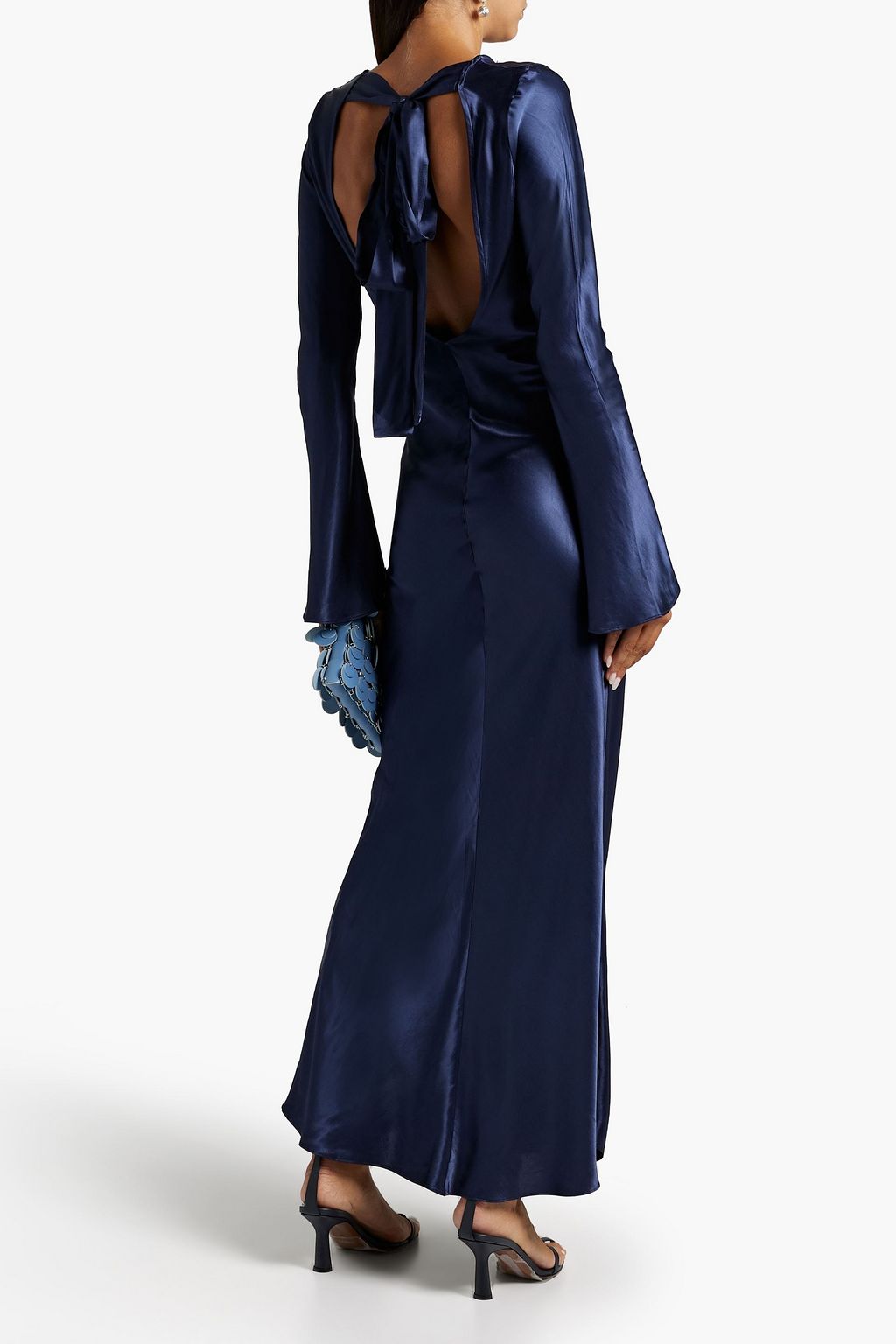 THE LINE BY K Open-back satin maxi dress