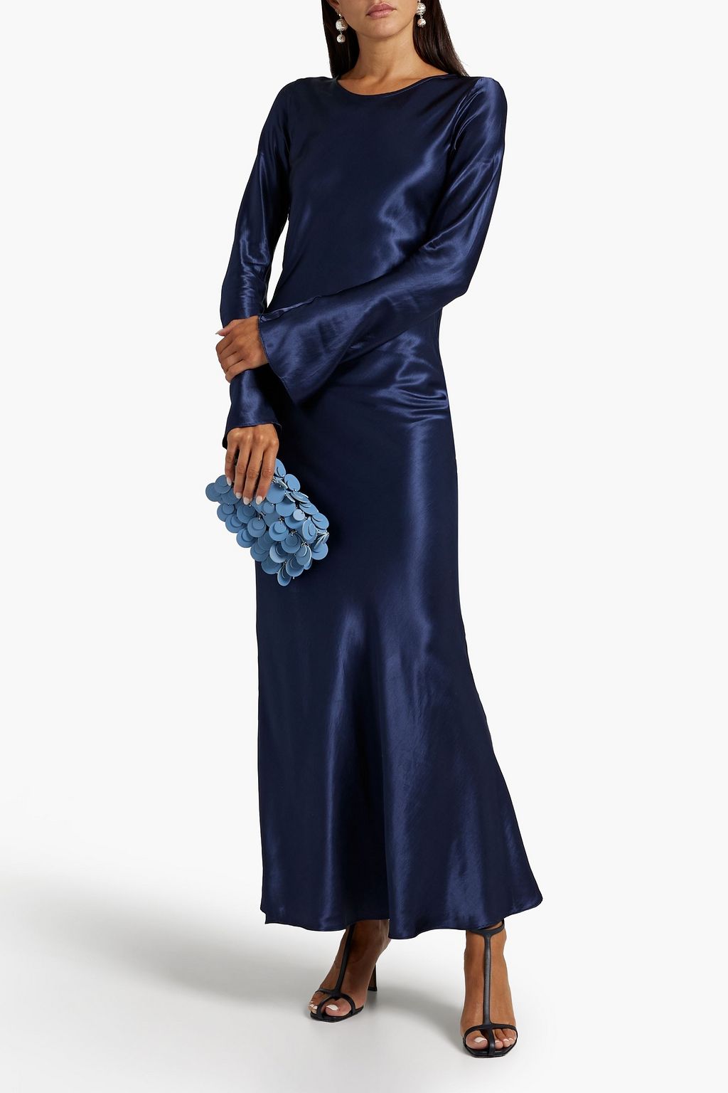 THE LINE BY K Open-back satin maxi dress
