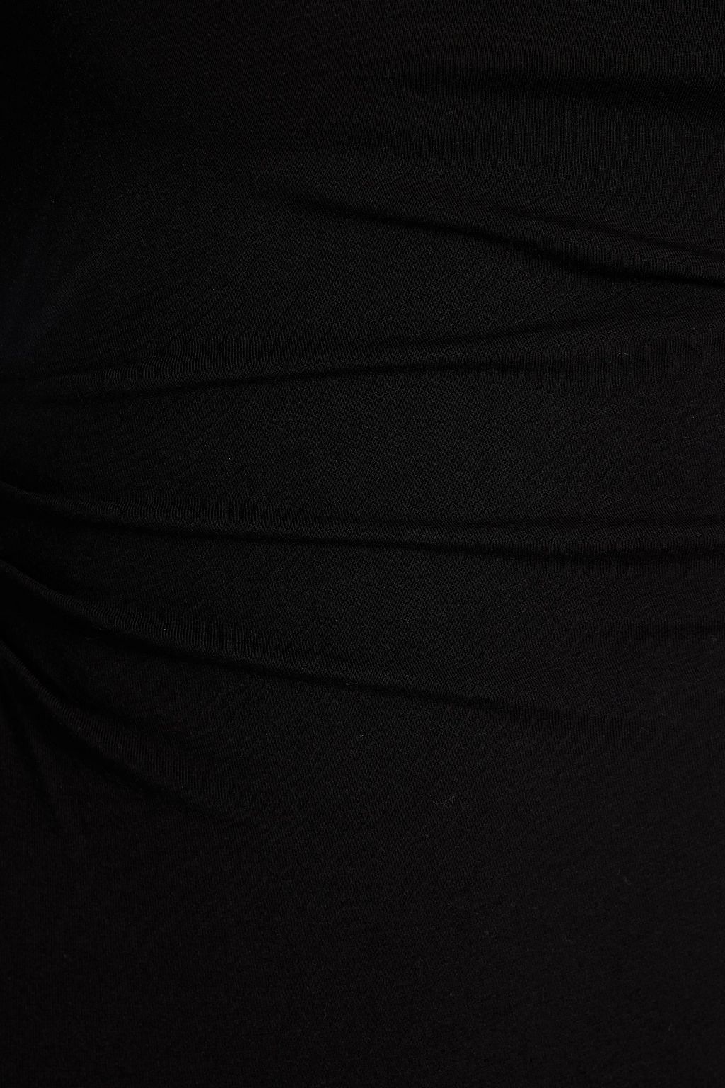 THE LINE BY K Gathered stretch cotton and modal-blend midi dress