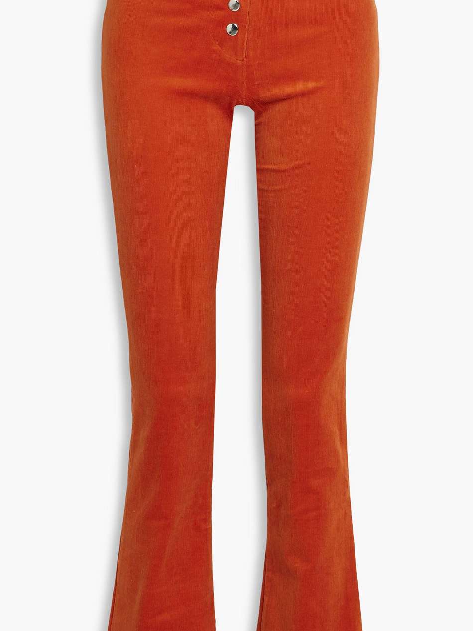 cotton-blend corduroy bootcut pants