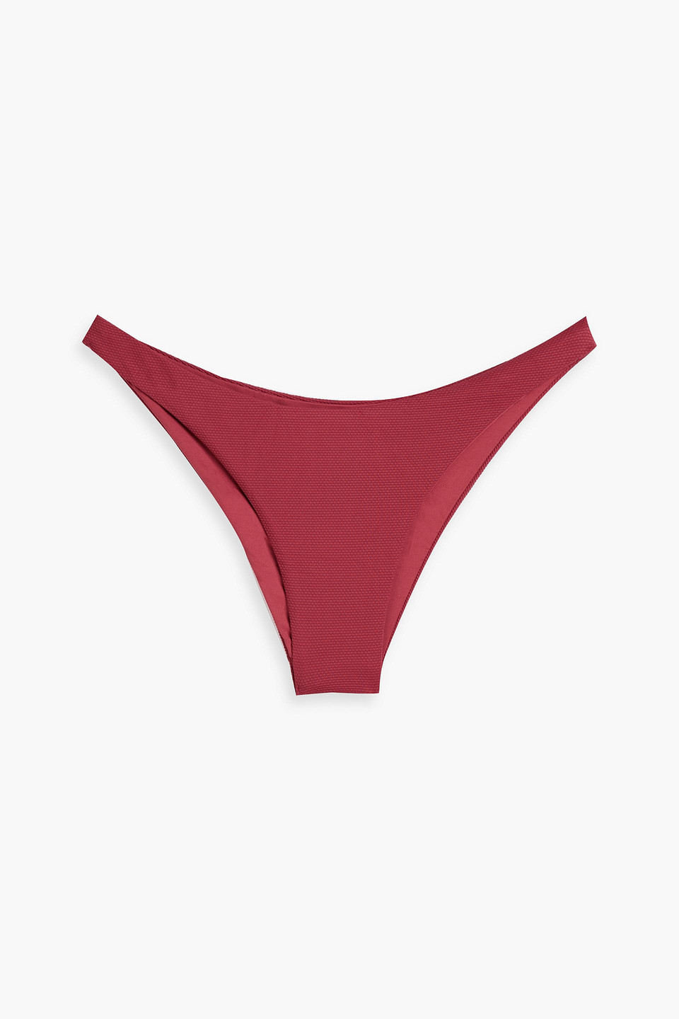 Eberjey Stretch-piqué Low-rise Bikini Briefs In Claret