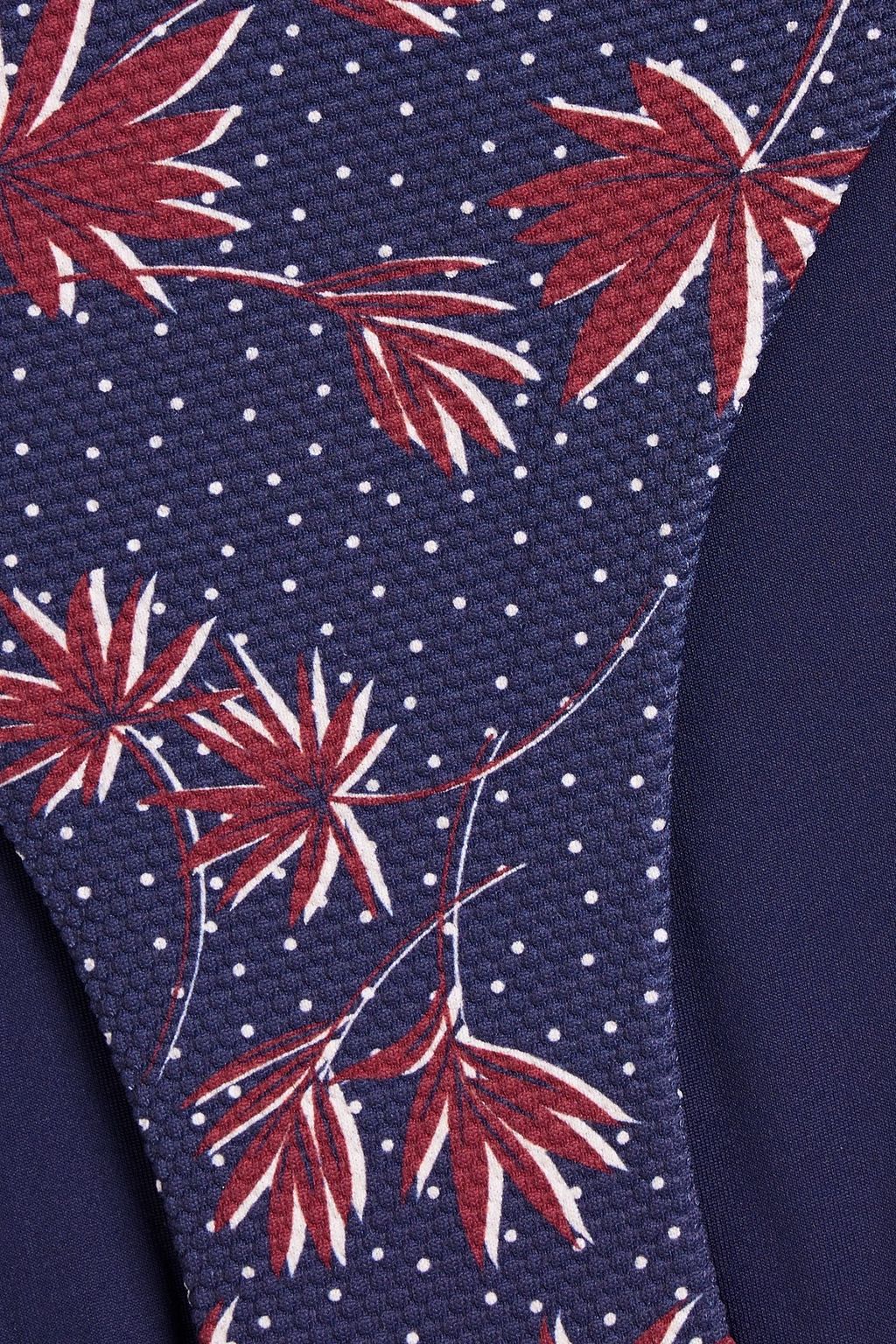 EBERJEY Printed stretch-piquè low-rise bikini briefs
