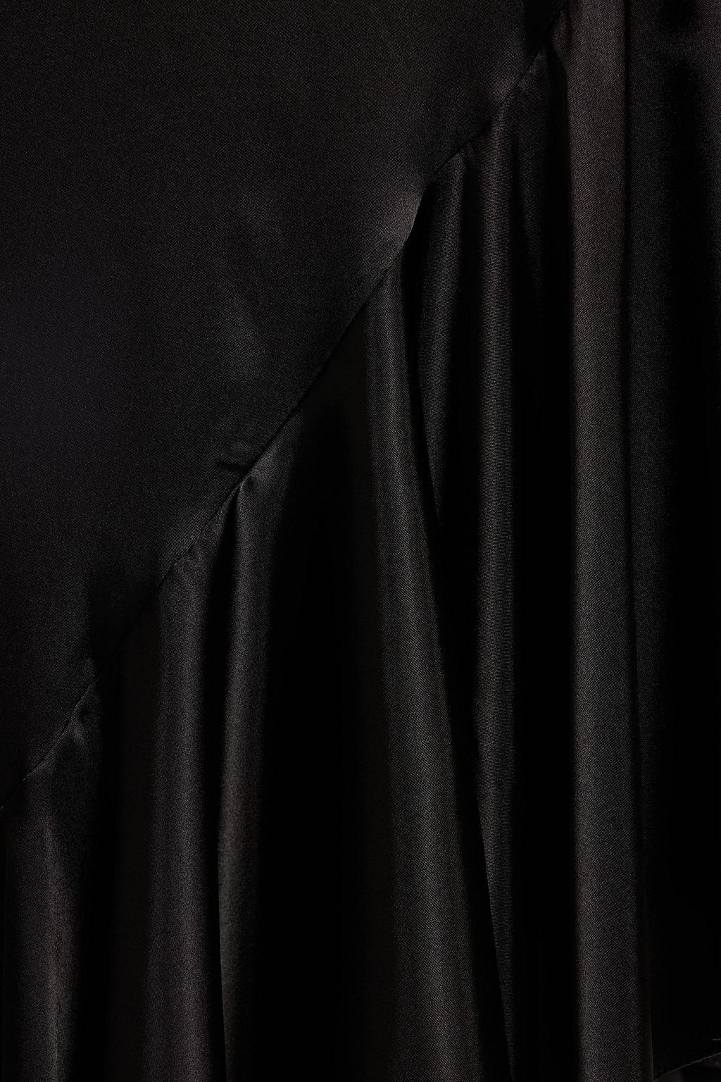 THE LINE BY K Asymmetric ruffled satin midi skirt