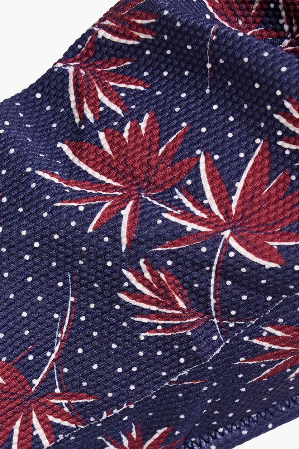 EBERJEY RUFFLED PRINTED STRETCH-PIQUÈ BIKINI TOP 3074457345633070151