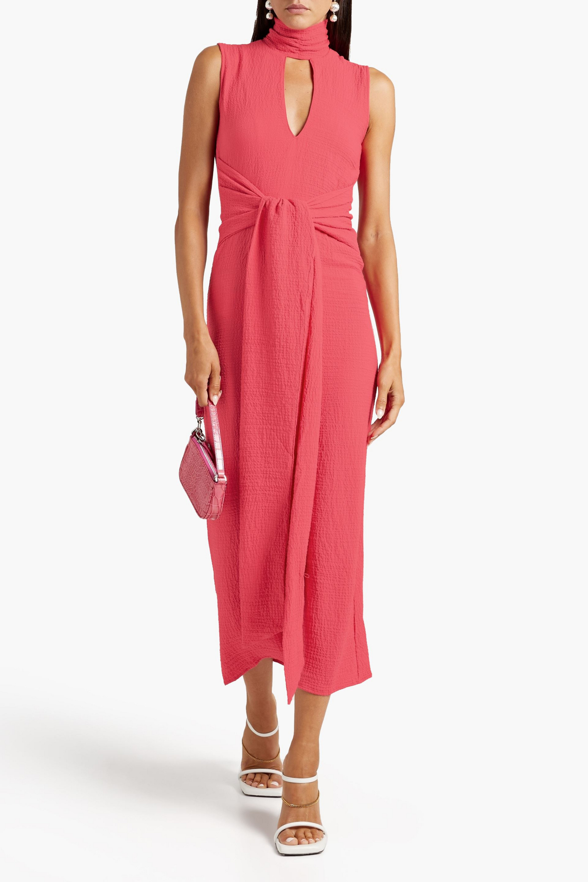 The Line by K Quincy cloqué midi dress