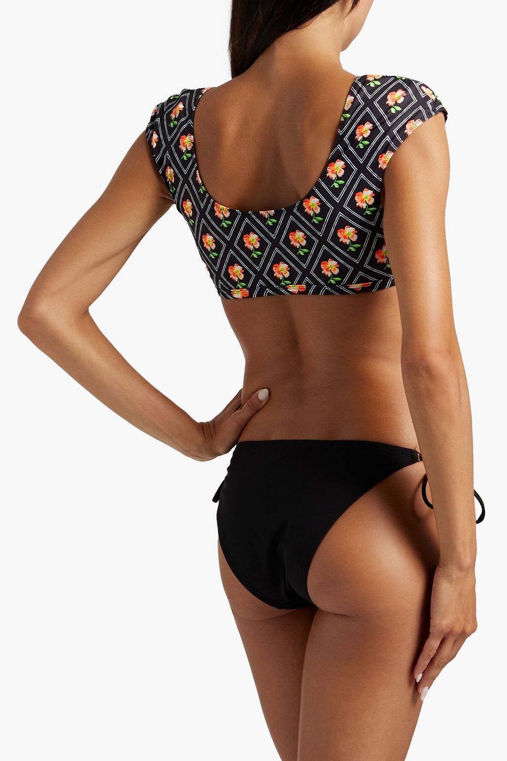 CAROLINE CONSTAS Printed bikini top