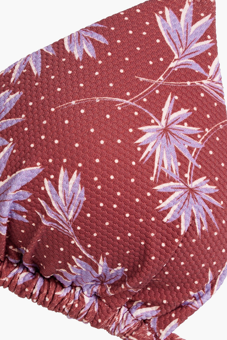 EBERJEY NESSA PRINTED STRETCH-PIQUÈ TRIANGLE BIKINI TOP 3074457345633070659
