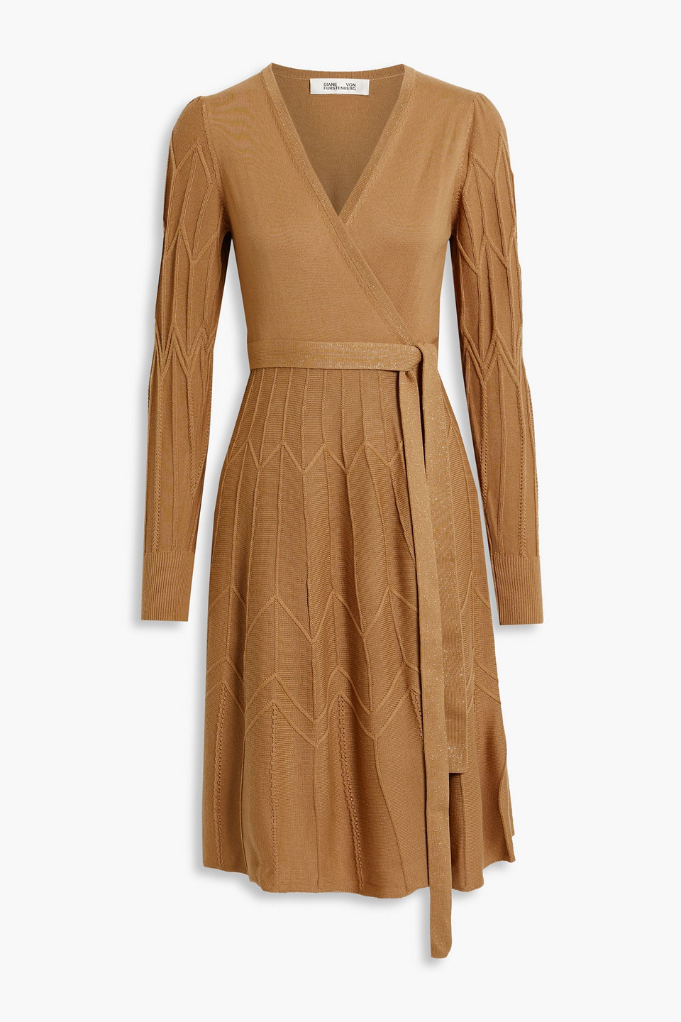 Metallic Wrap Dvf Knit Wrap Dress Diane Von Furstenberg Metallic