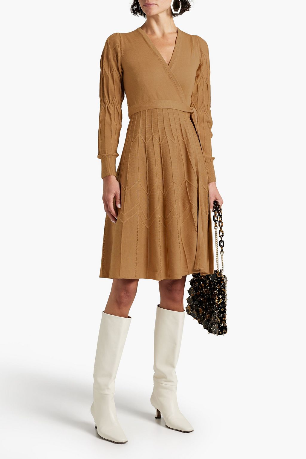 DIANE VON FURSTENBERG Kaja jacquard-knit wrap dress
