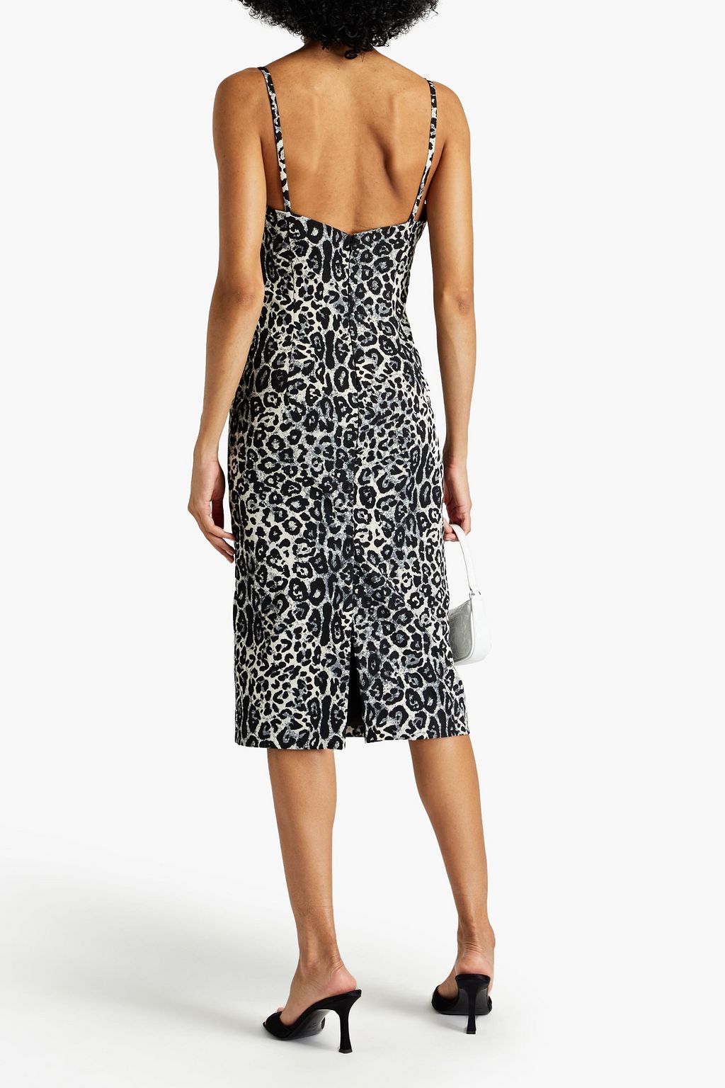 DUNDAS Cutout twisted leopardjacquard dress THE