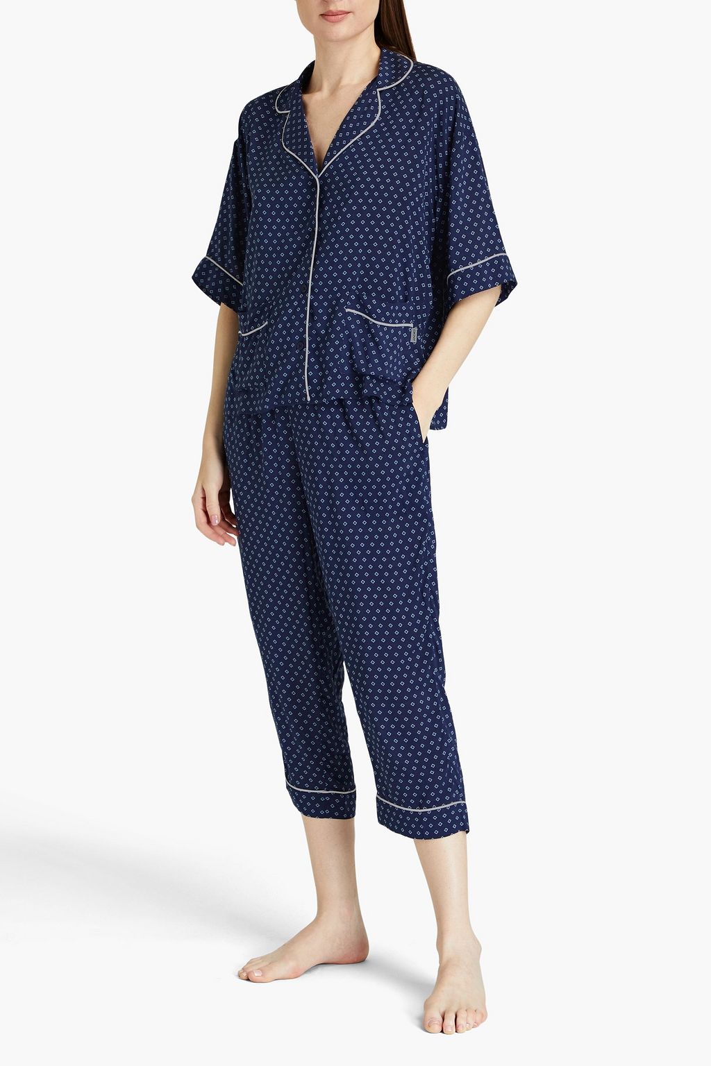 DKNY Printed jersey pajama set