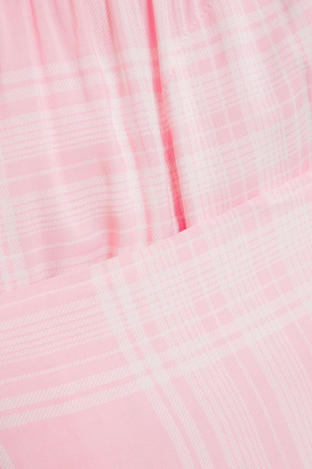 DKNY Cropped checked jersey pajama set