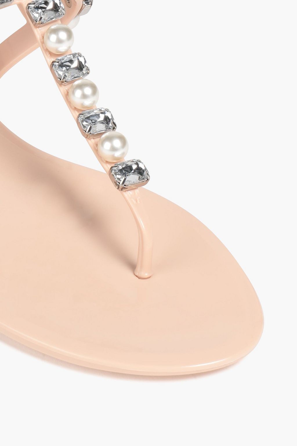 STUART WEITZMAN Embellished PVC slingback sandals